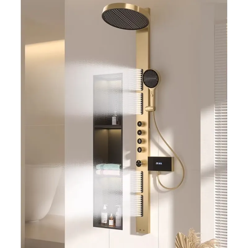 Brass Rainfall Shower Panel Se - Spa & Wellness Paradies Braunschweig recension och pris