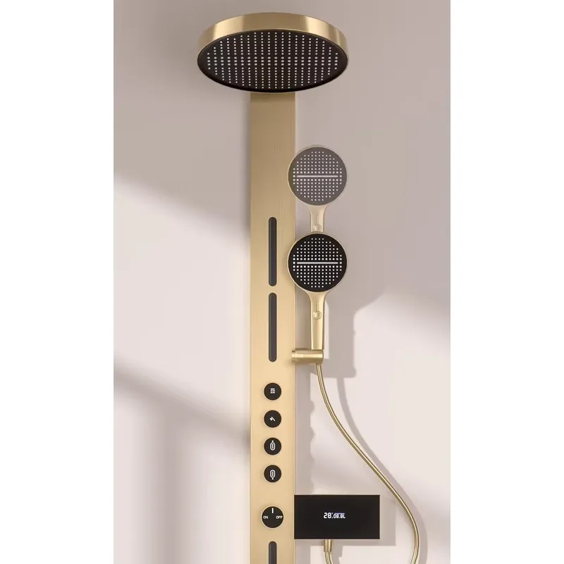 Brass Rainfall Shower Panel Se - Spa & Wellness Paradies Braunschweig recension och pris
